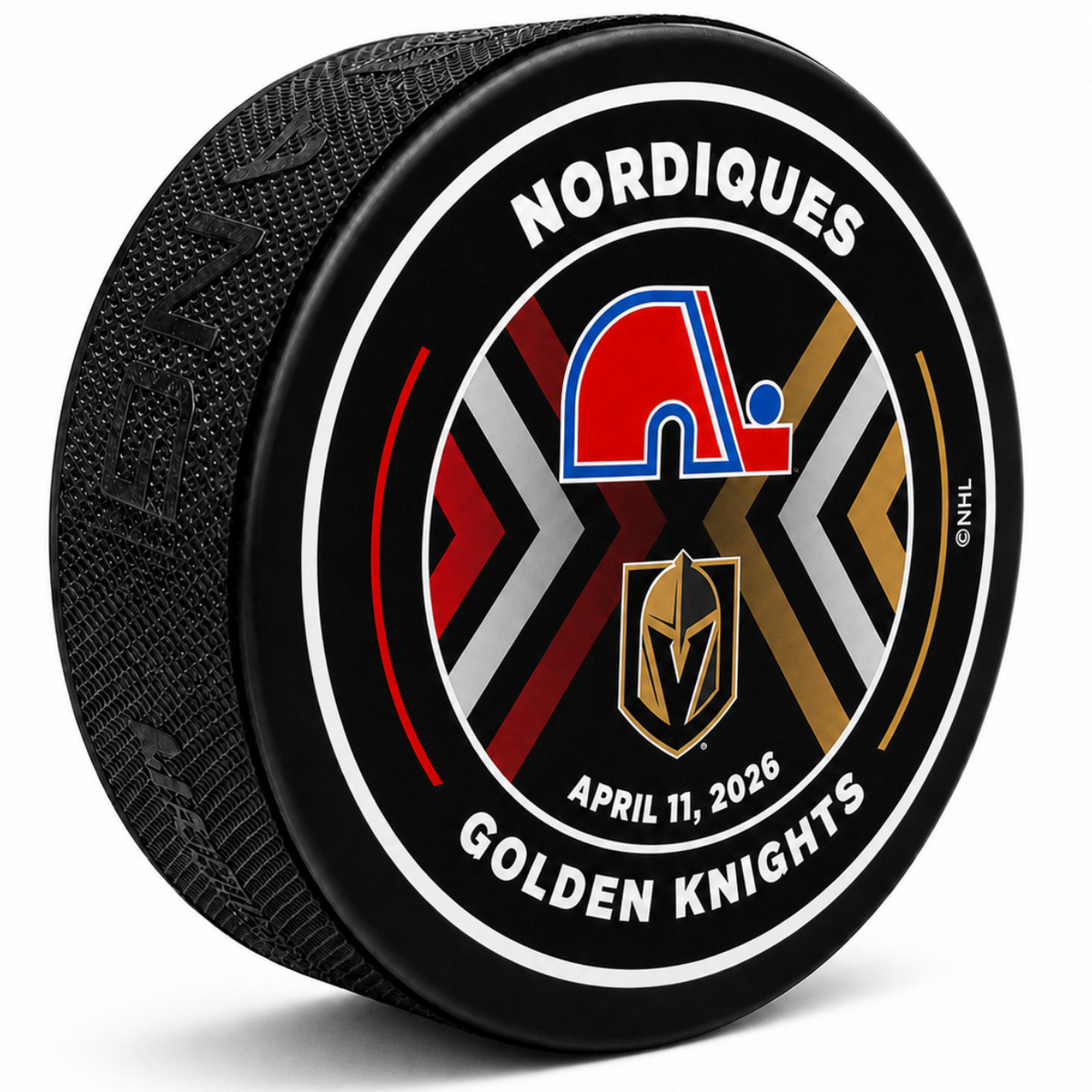 Colorado Avalanche Heritage Nordiques VS Golden Knights Matchup Puck