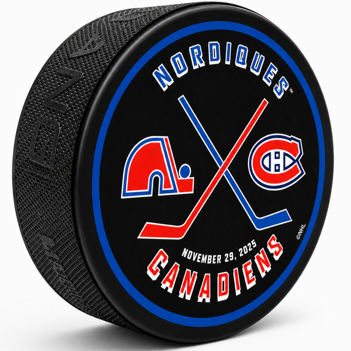 Colorado Avalanche Heritage Nordiques VS Canadiens Matchup Puck