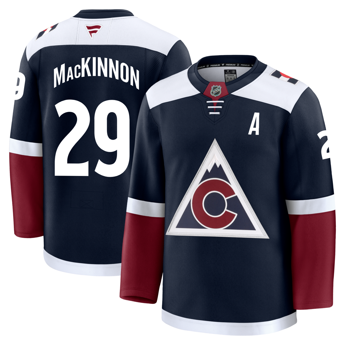 29 Nathan Mackinnon A 2024 25 Avalanche Premium Alternate Jersey