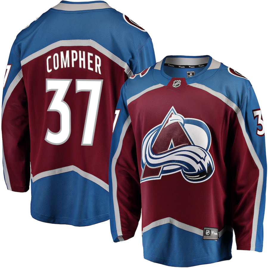 Avalanche Breakaway Home #37 JT Compher Jersey - XS