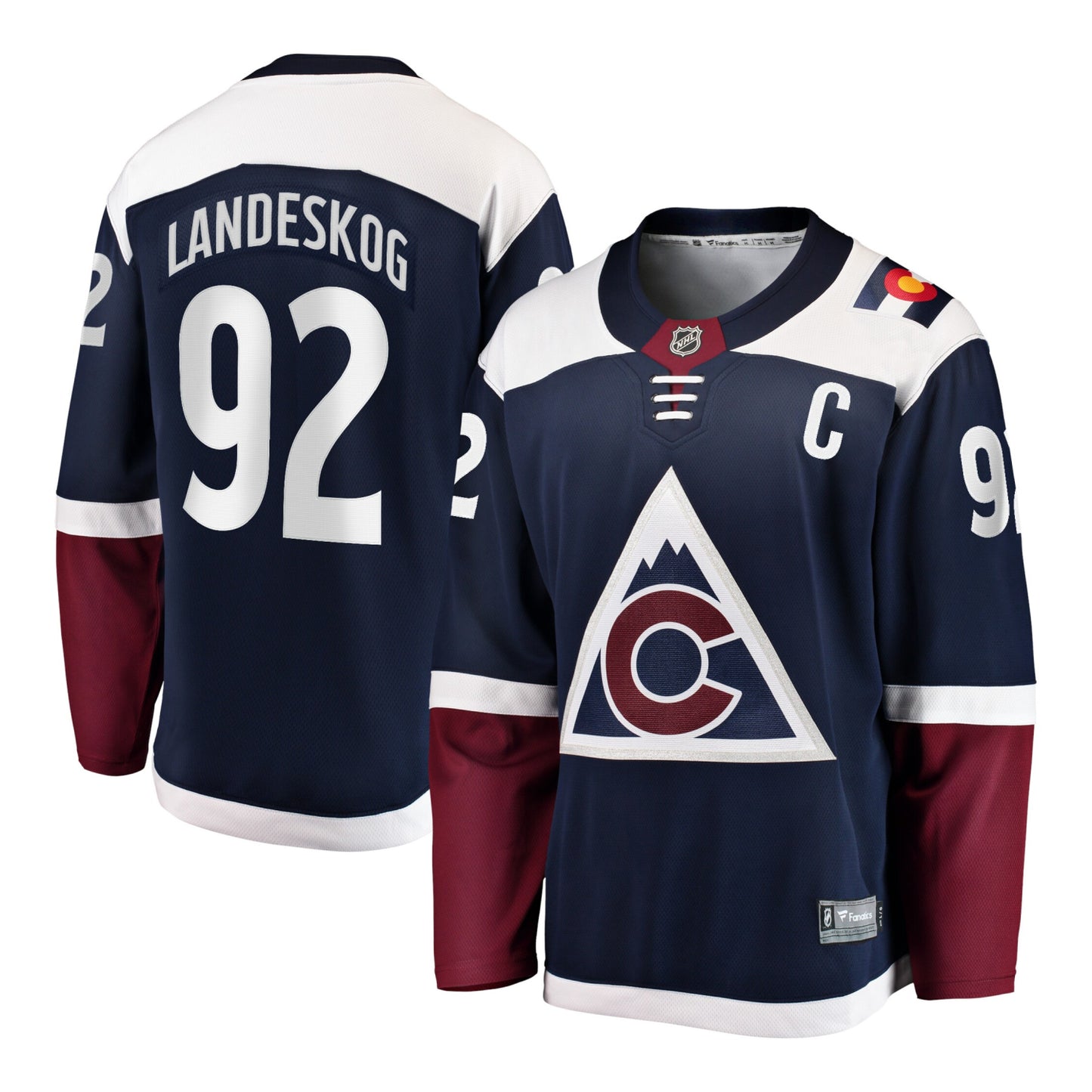 Colorado Avalanche #92 Gabriel Landeskog (C) Breakaway Alternate Jersey