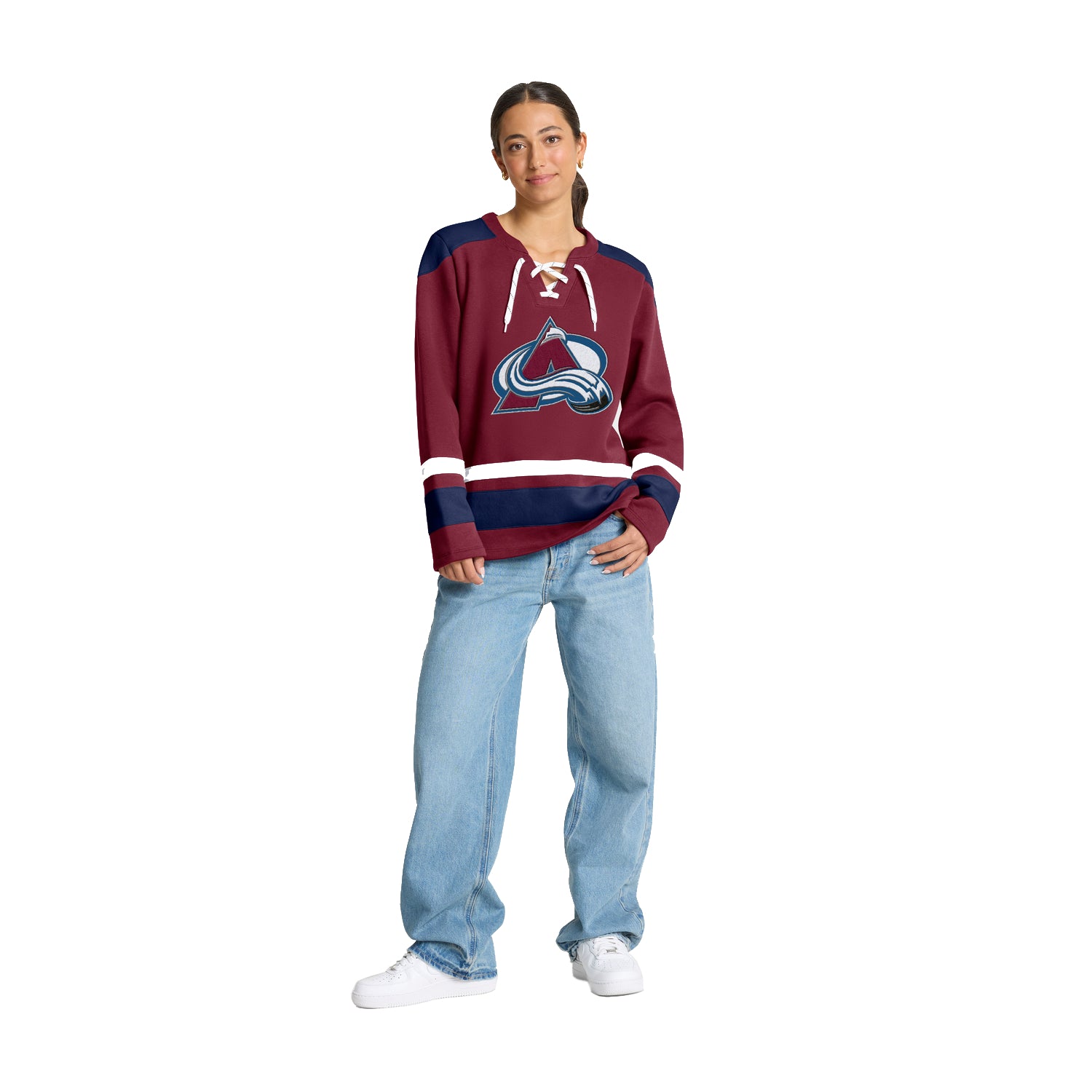 Women's Colorado Avalanche Fleece Lace Up Crew – Altitude Authentics