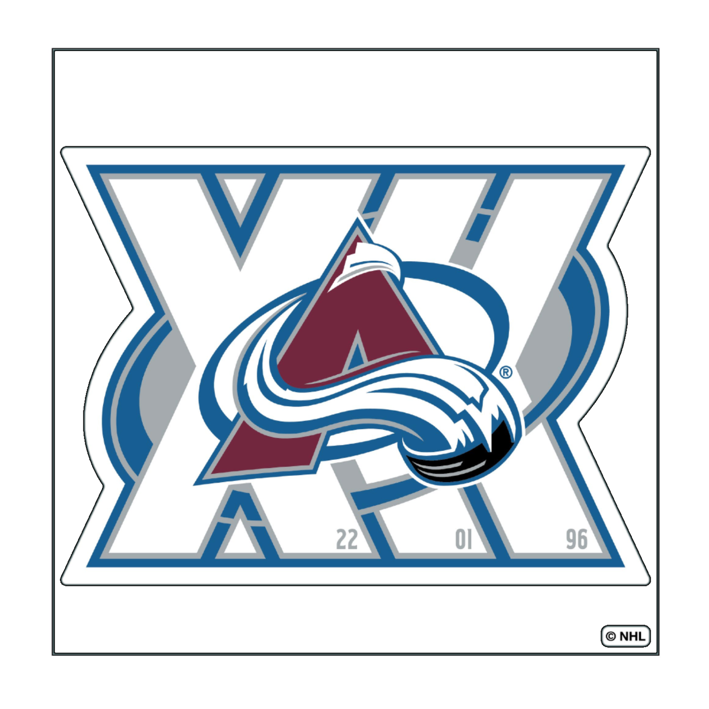Colorado Avalanche 30th Anniversary 4x4 Decal