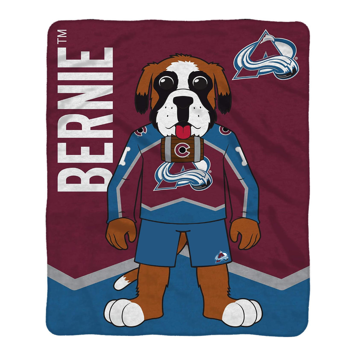 Colorado Avalanche Bernie Mascot Plush Throw Blanket