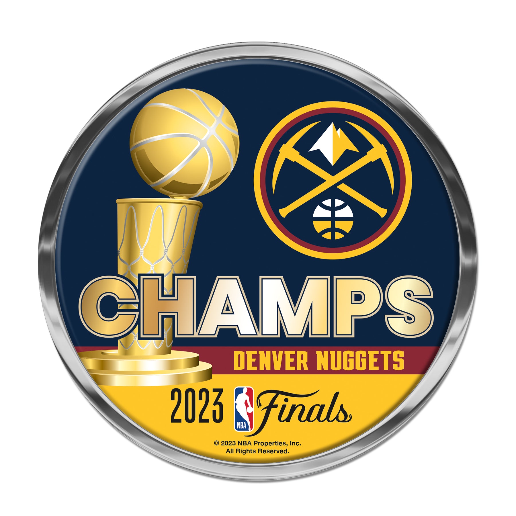 2023 Nuggets NBA Champs Auto Emblem