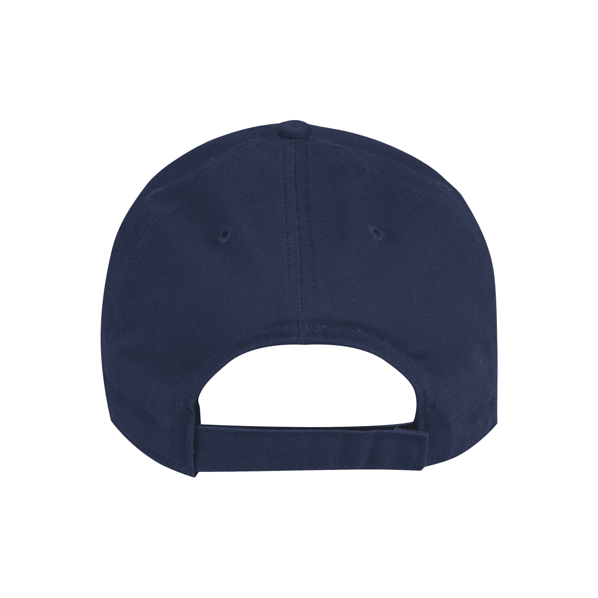 Back of hat, Navy blue with velcro adjustable cap