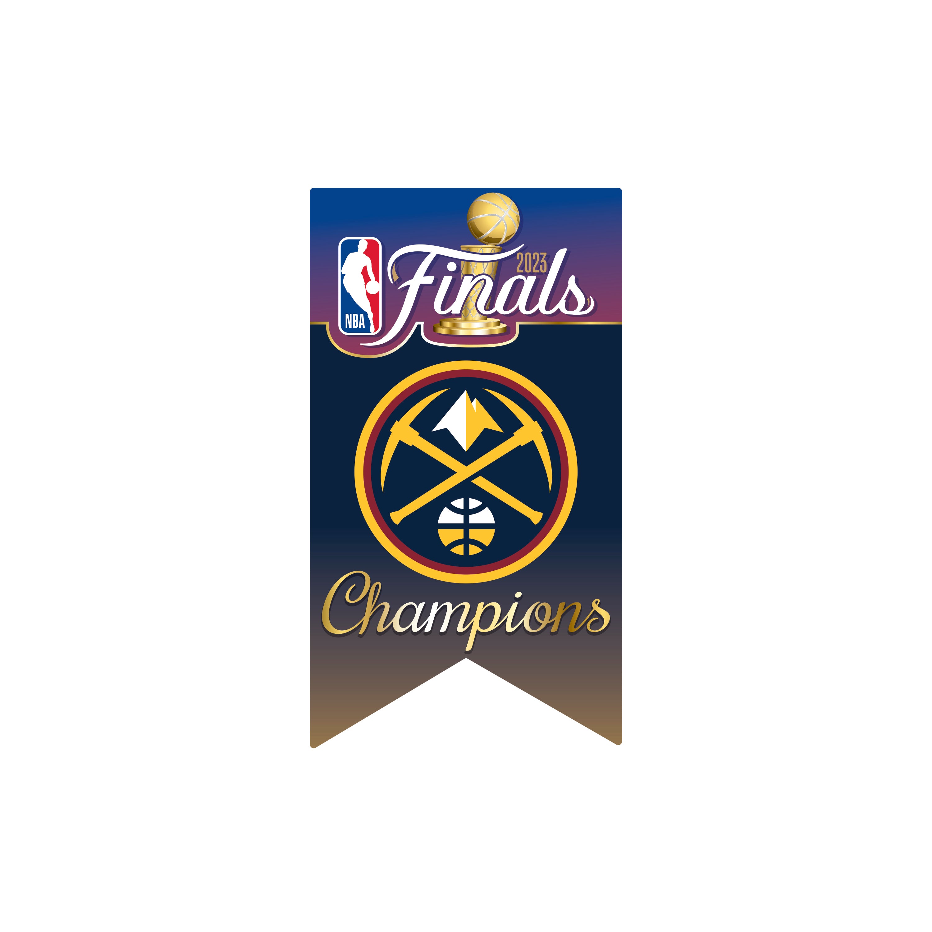 2023 Nuggets NBA Champs Banner Lapel Pin