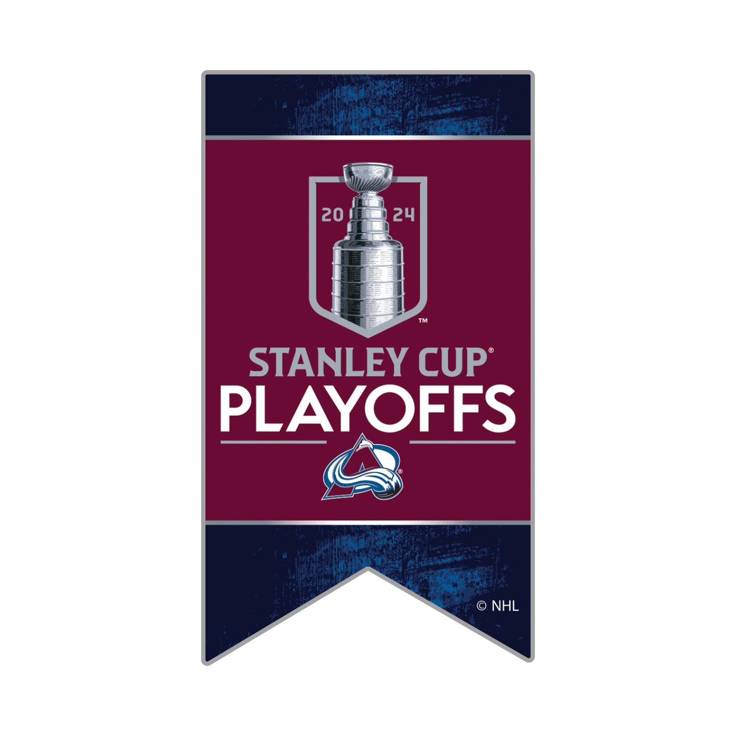 2024 Avalanche Stanley Cup Playoff Banner Lapel Pin