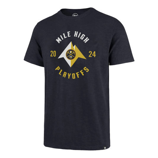 2024 Nuggets Playoffs Mile High S/S Tee - Navy