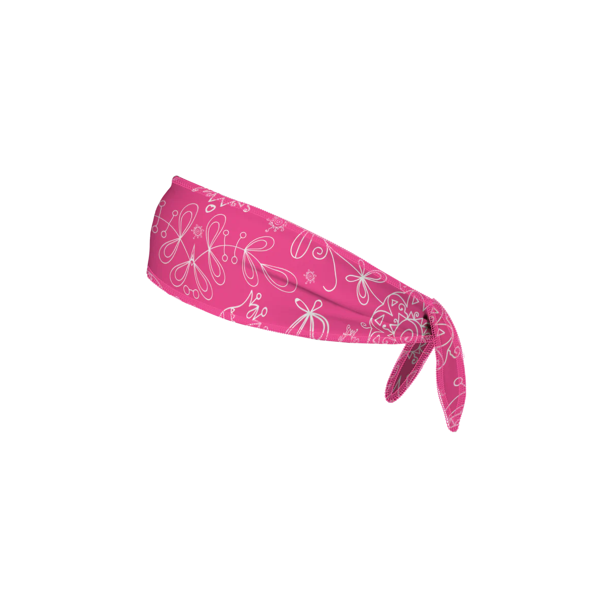Rapids Tie Back Reversible Headband - Pink