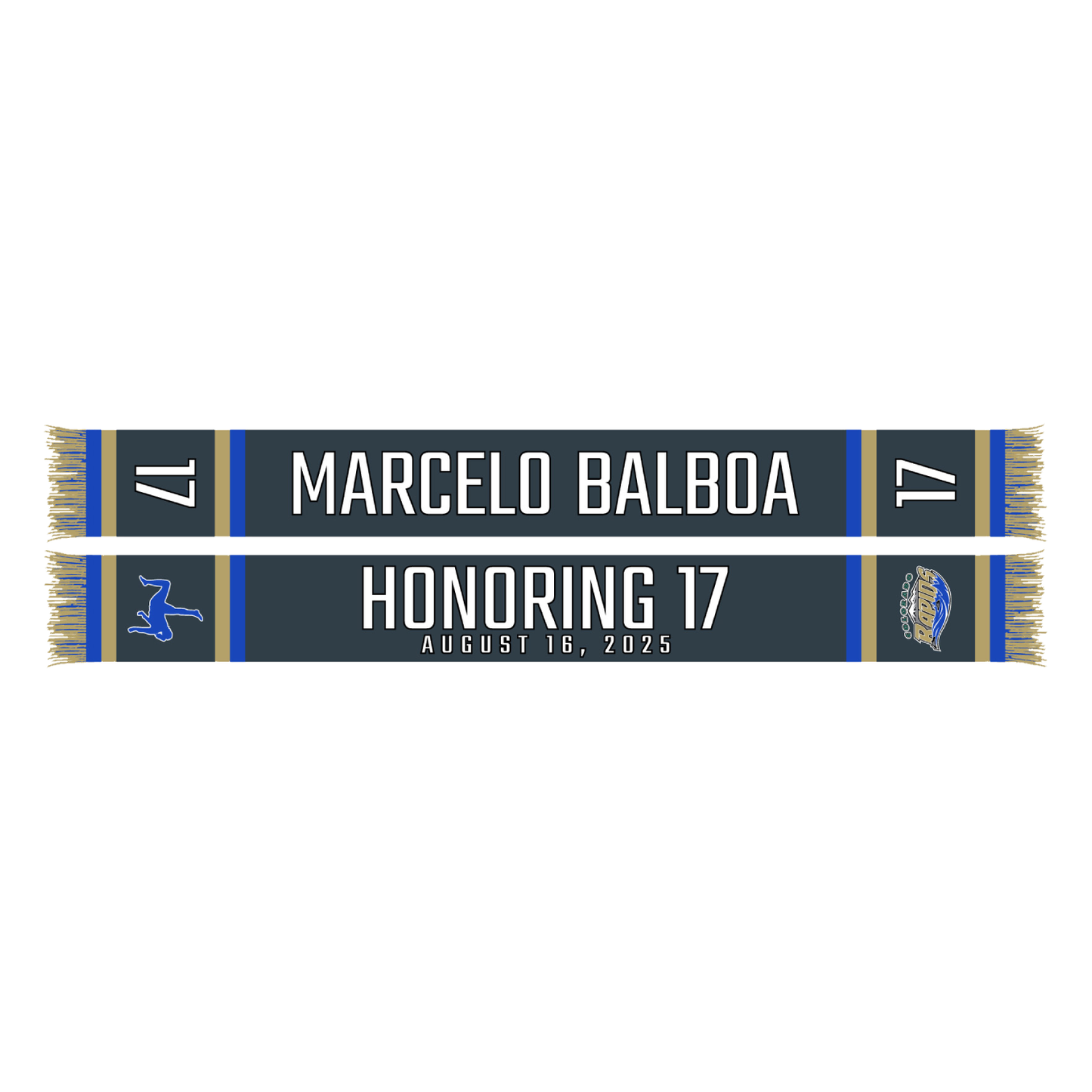 2025 Rapids Marcelo Balboa Jersey Retirement Scarf