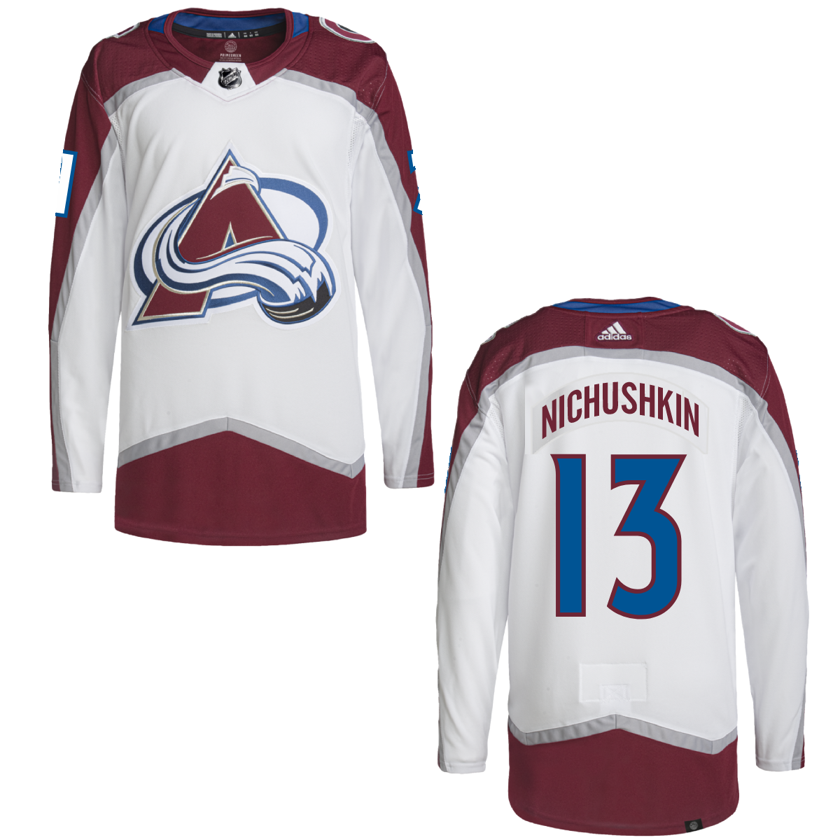 Colorado Avalanche #13 Valeri Nichushkin Primegreen Road Jersey