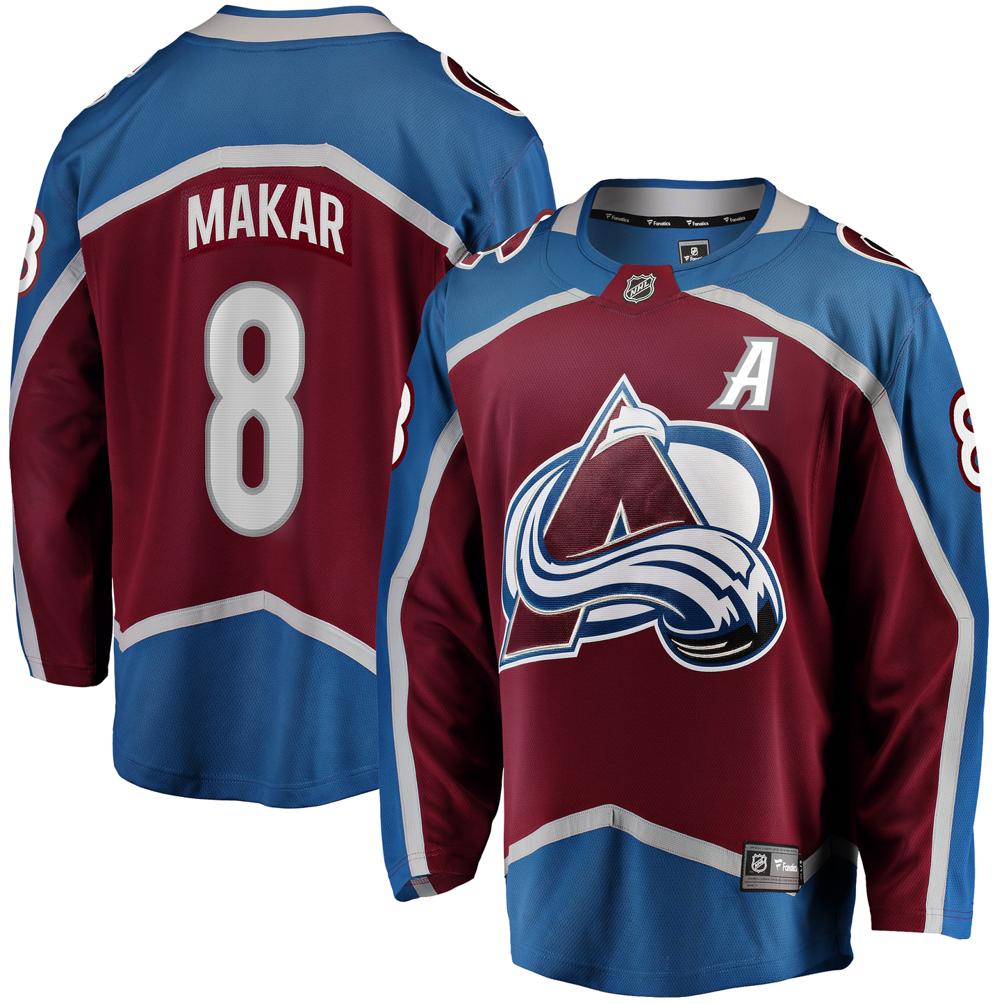 Colorado Avalanche #8 Cale Makar (A) Breakaway Home Jersey