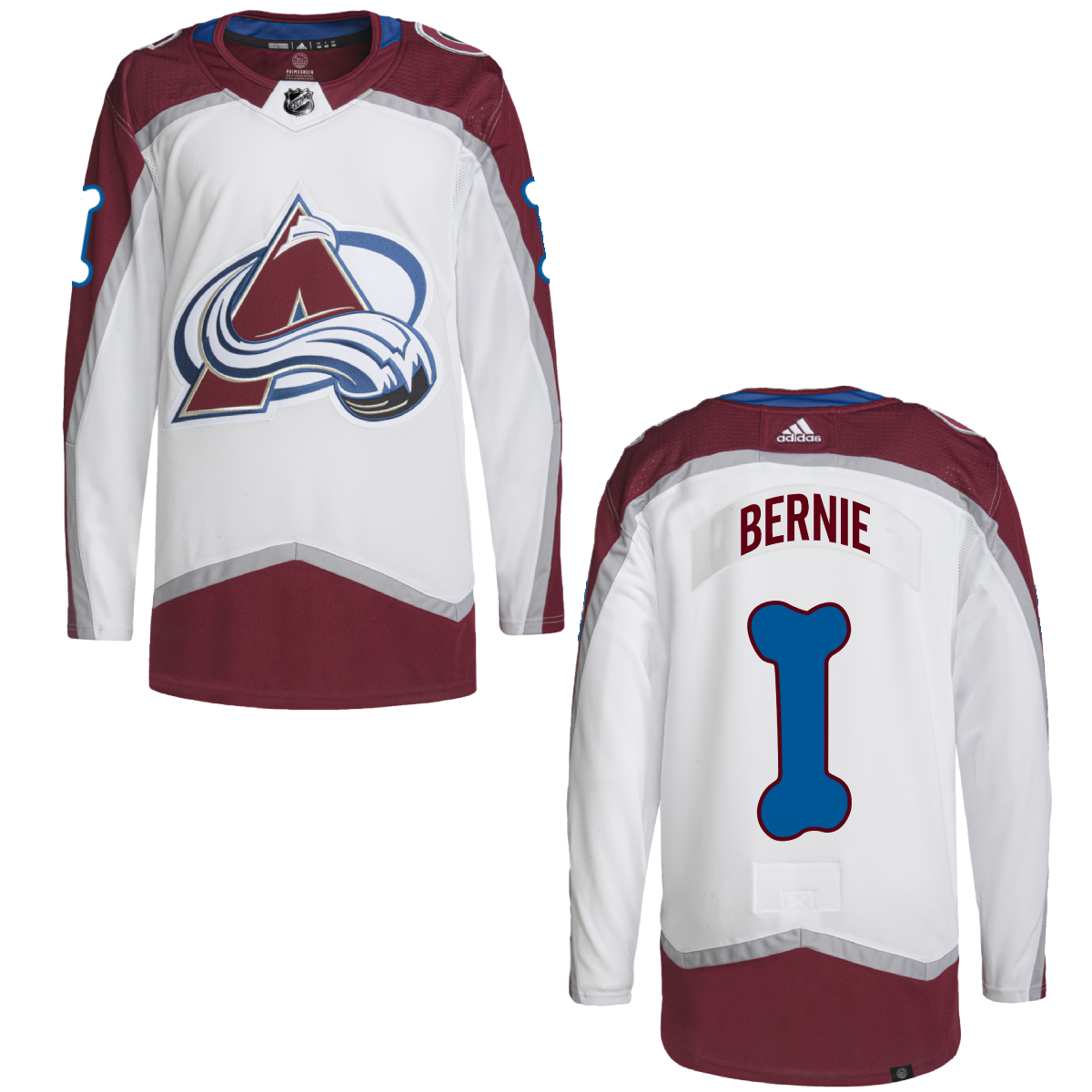 Colorado Avalanche Authentic Primegreen Road Bernie Jersey