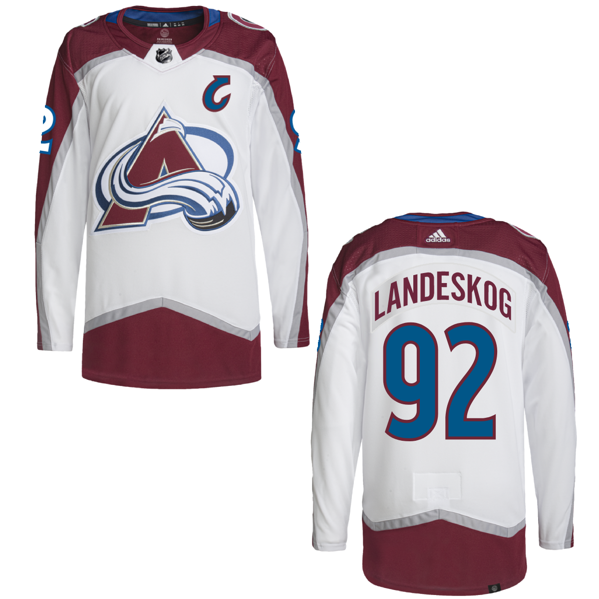 Colorado Avalanche #92 Gabriel Landeskog (C) Primegreen Road Jersey