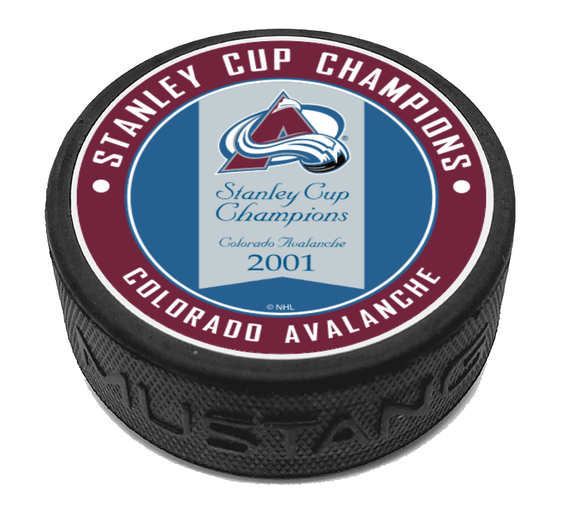 Avalanche 2001 Stanley Cup Banner Puck