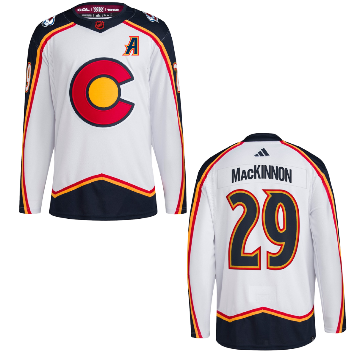 #29 Nathan Mackinnon 2022 Avalanche Reverse Retro Adidas Authentic Jersey