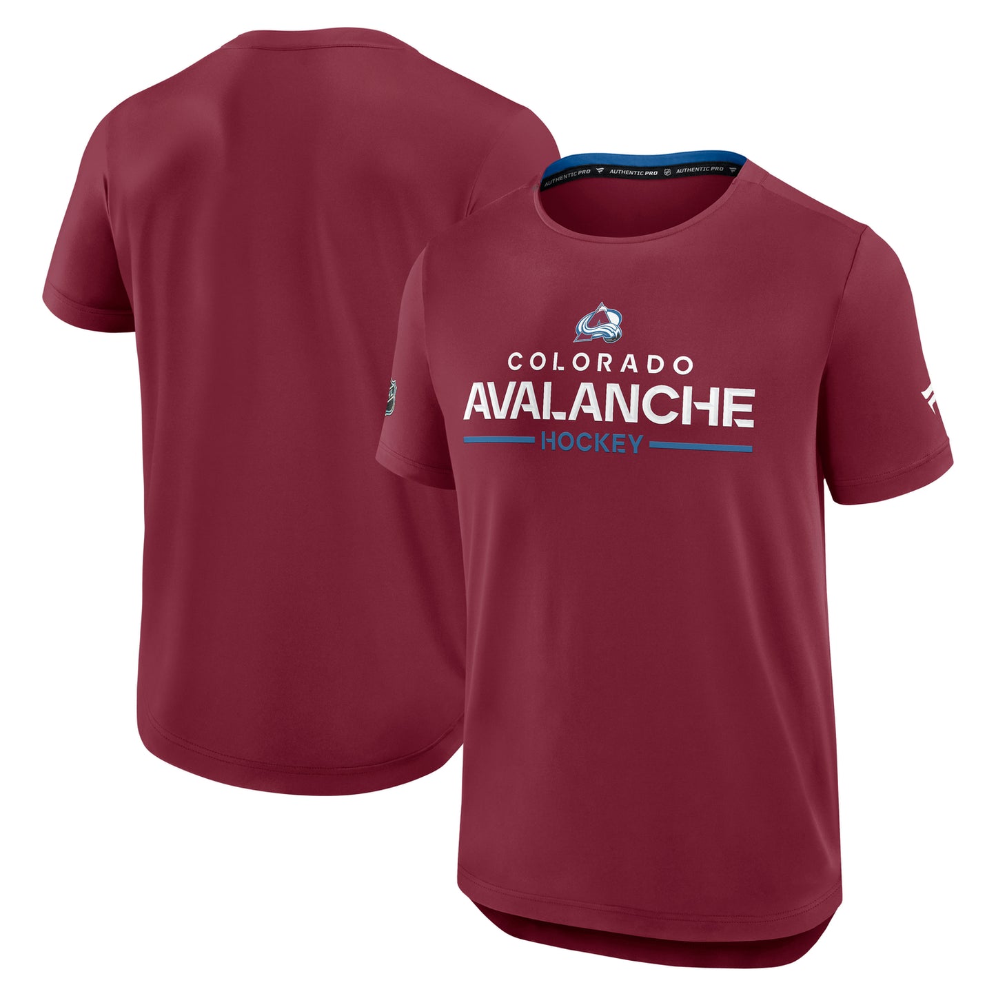2025-2026 Colorado Avalanche Pro Rink Tech T-Shirt - Burgundy