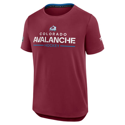 2025-2026 Colorado Avalanche Pro Rink Tech T-Shirt - Burgundy
