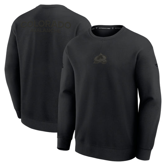 2025-2026 Colorado Avalanche Pro Road Fleece Crew - Black