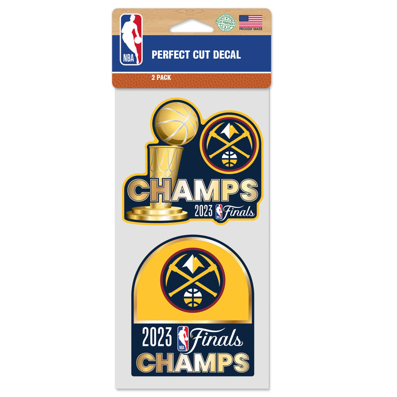 2023 Nuggets NBA Champs Perfect Cut 2 Pack Decal