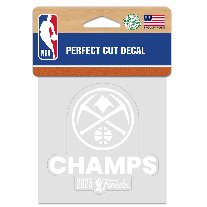 2023 Nuggets NBA Champs 4x4 Decal - Clear