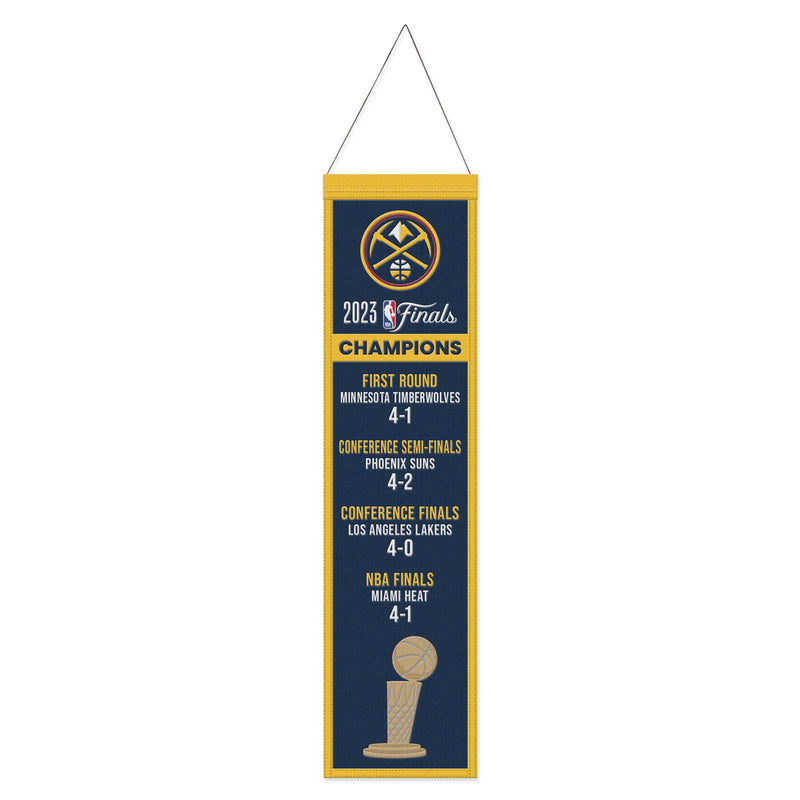 2023 Nuggets NBA Champs Wool Banner By Rounds