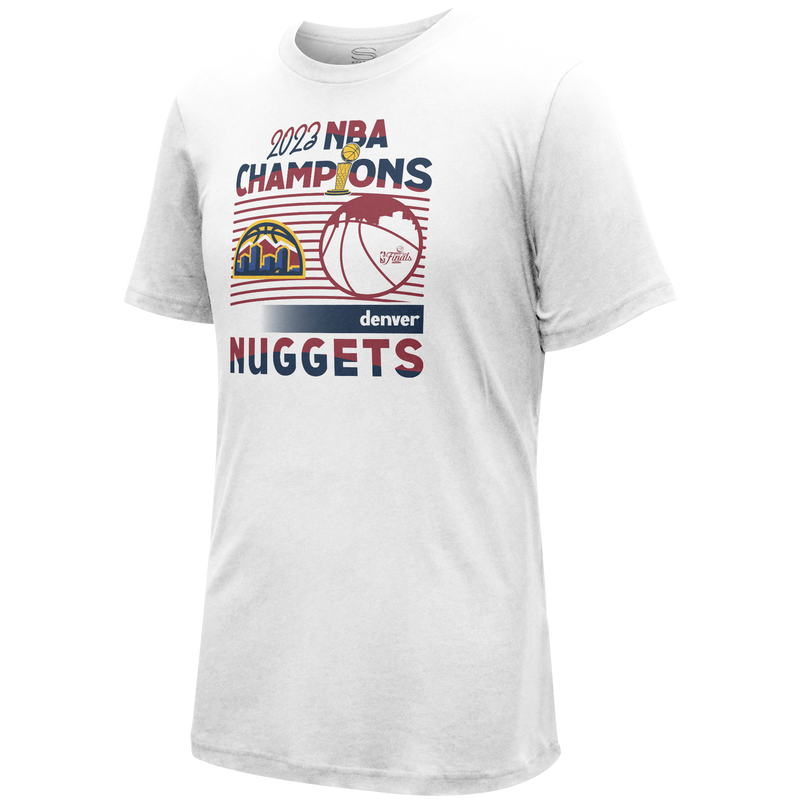 Nuggets NBA Champ w/ Ball City Logo S/S Tee - White