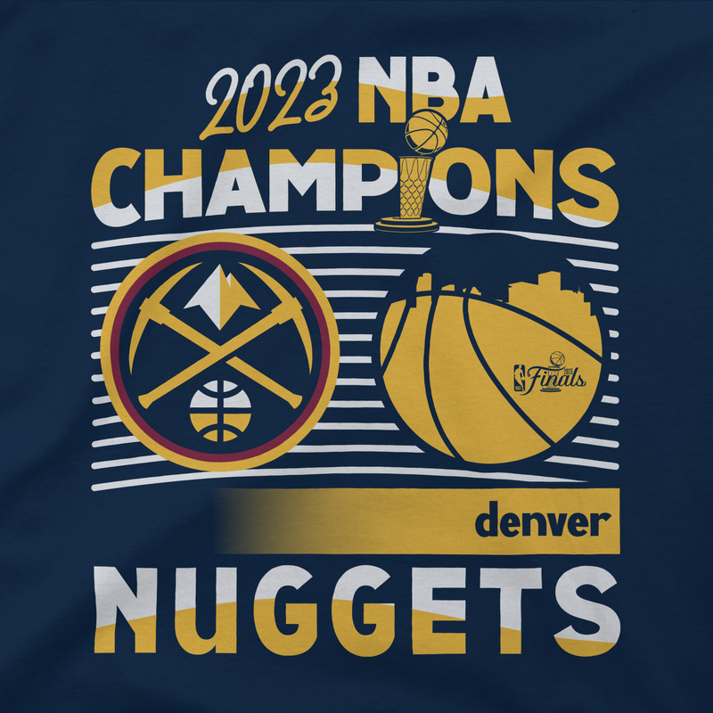 Nuggets NBA Champ w/ Ball City Logo S/S Tee - Navy