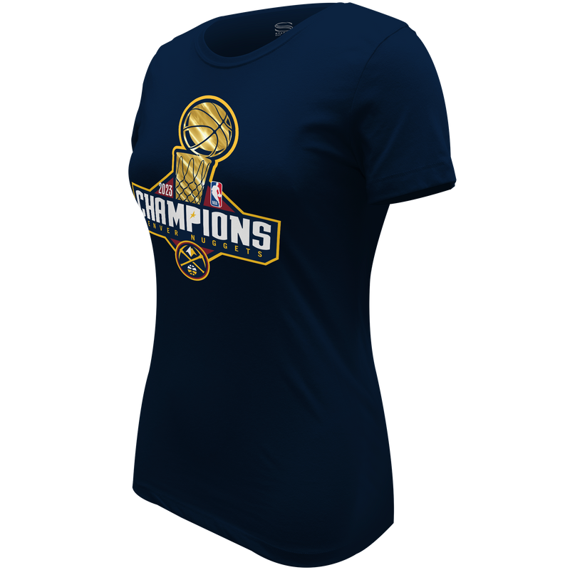 Nuggets Ladies Champ Foil Trophy  S/S - Tee - Navy