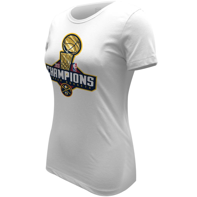 Nuggets Ladies Champ Foil Trophy  S/S - Tee - White