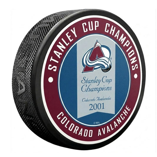 Avalanche 2001 Stanley Cup Banner Puck