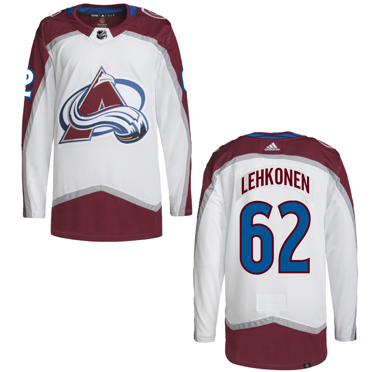 Colorado Avalanche #62 Artturi Lehkonen Primegreen Road Jersey ...