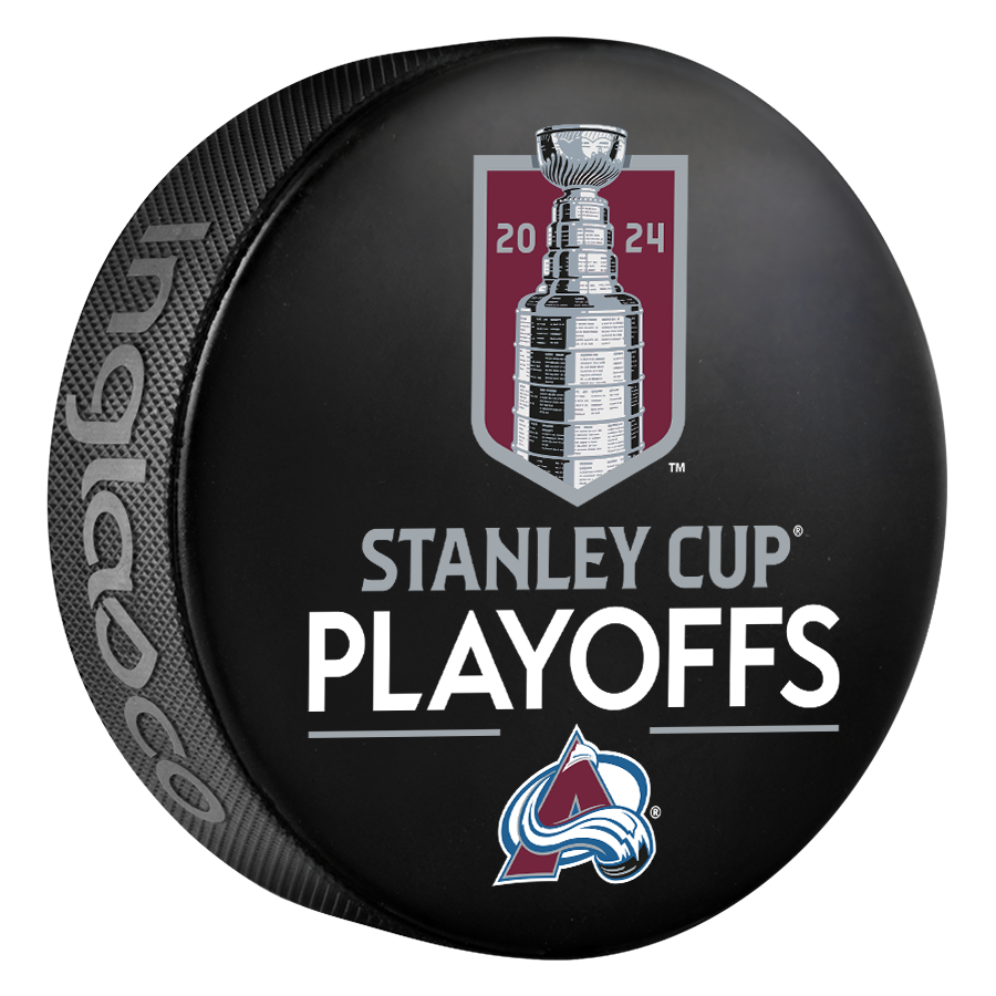 2024 Stanley Cup Playoff Avalanche Lock Up Logo Puck