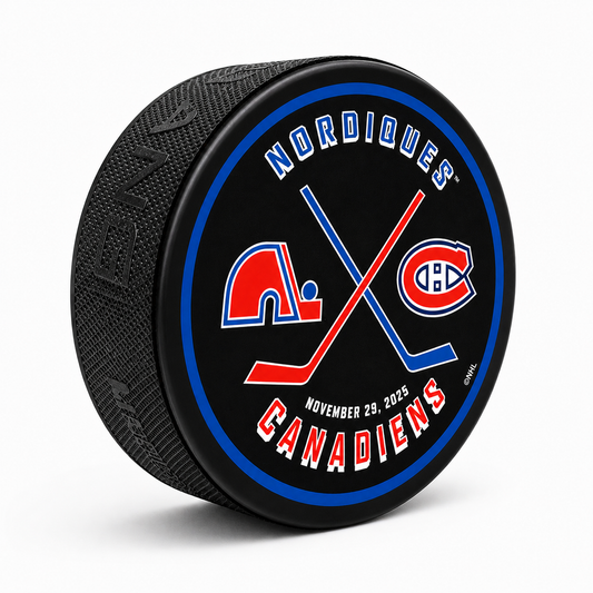 Colorado Avalanche Heritage Nordiques VS Canadiens Matchup Puck