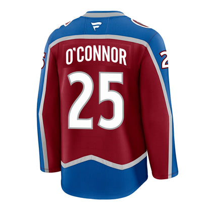 Burgundy Hockey jersey with 'O'Connor' and number '25' on a red and blue background