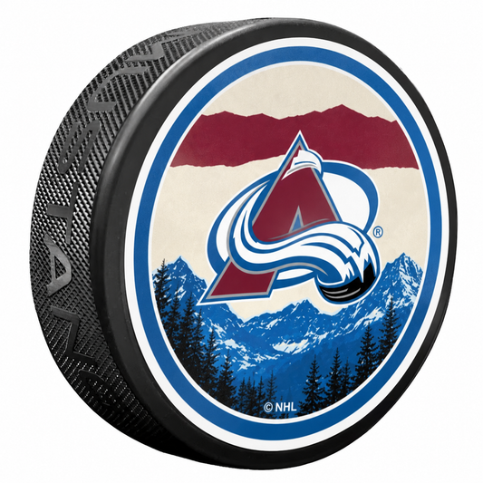 Colorado Avalanche Landscape Puck