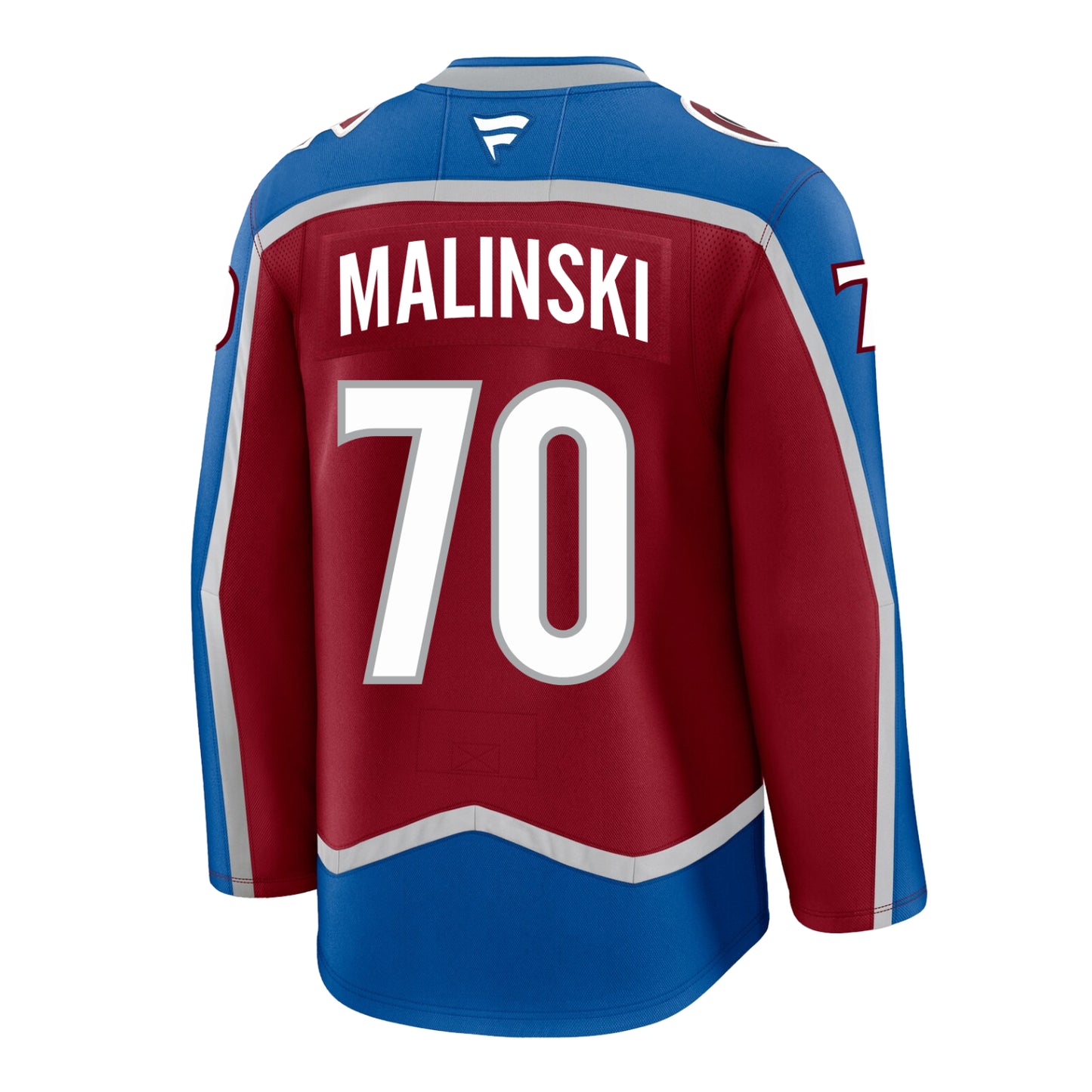 Burgundy jersey with 'Malinski' and number '70' on a white background