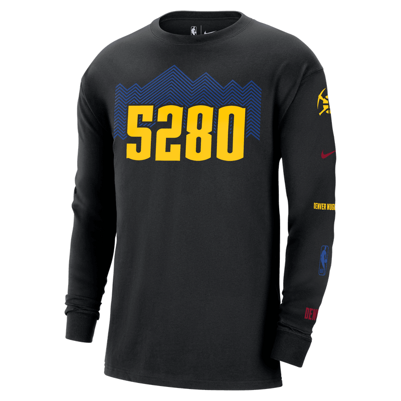 2023-24 Nuggets City Edition M90 L/S Tee - Black