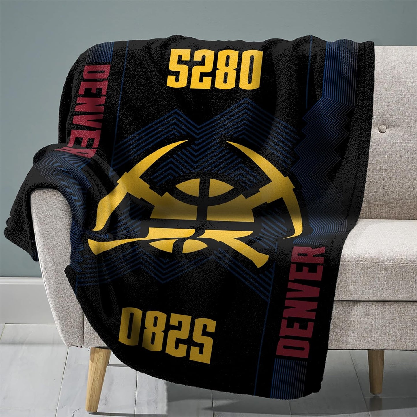 2024 Nuggets City Edition 60” x 80” Raschel Plush Blanket