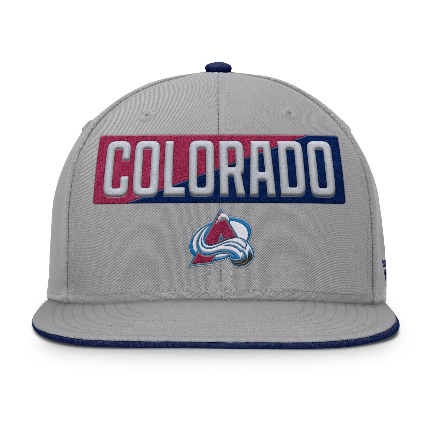 Colorado Avalanche Fanatics Fundamentals Duo Split Logo Snapback Hat