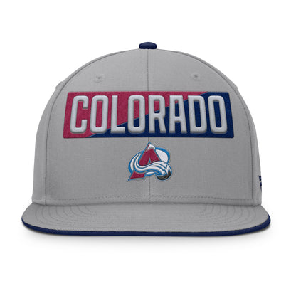 Colorado Avalanche Fanatics Fundamentals Duo Split Logo Snapback Hat