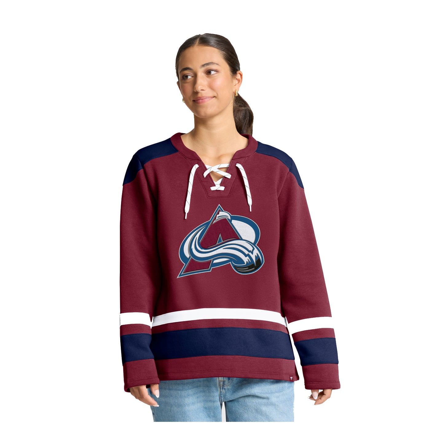 Colorado Avalanche Women's Fleece Lace Up Crew