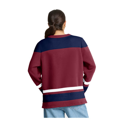 Colorado Avalanche Women's Fleece Lace Up Crew
