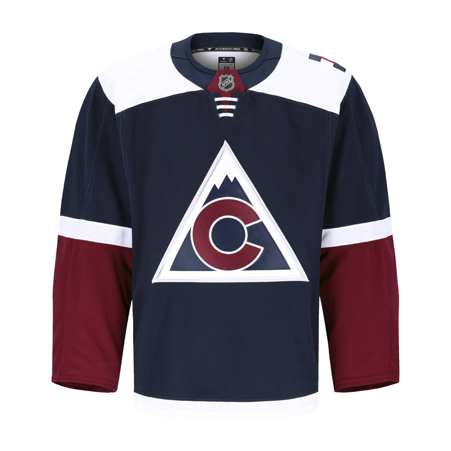 Colorado Avalanche Pro On Ice Authentic Blank Alternate Jersey