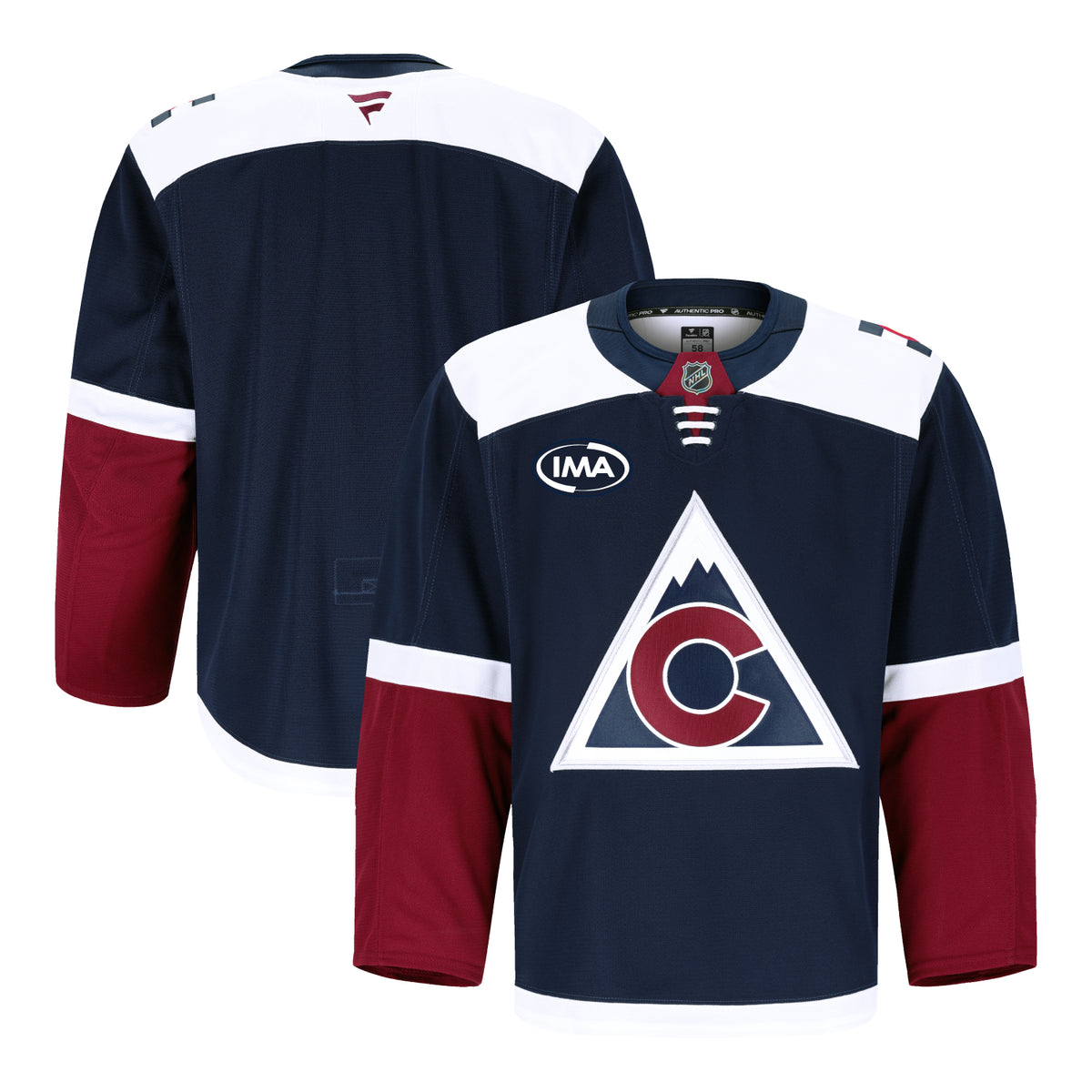 Colorado Avalanche Pro On Ice Authentic Blank Alternate Jersey