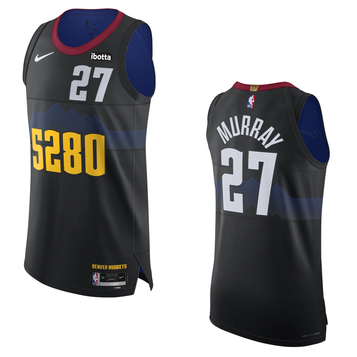 Men's Nike Denver Nuggets No15 Nikola Jokic Black Basketball Swingman City Edition 2019 20 Jersey