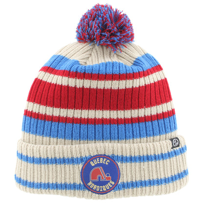 Quebec Nordiques Patch Knit Pom