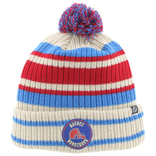Quebec Nordiques Patch Knit Pom