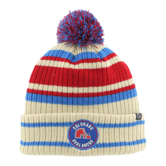 Colorado Avalanche Heritage Patch Pom Knit